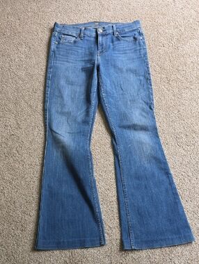 7 For All Mankind Medium Blue Flare Jeans